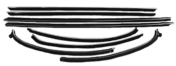 Window Channel Kit, 8 pieces, 1970-72 Cutlass Supreme Holiday Coupe with B85 reveal moldings