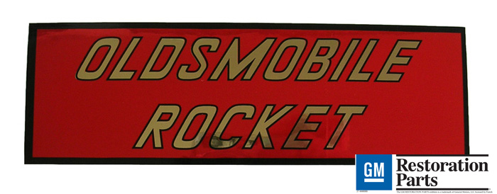 'Oldsmobile Rocket' Foil Air Cleaner Decal, 1957-60 Olds