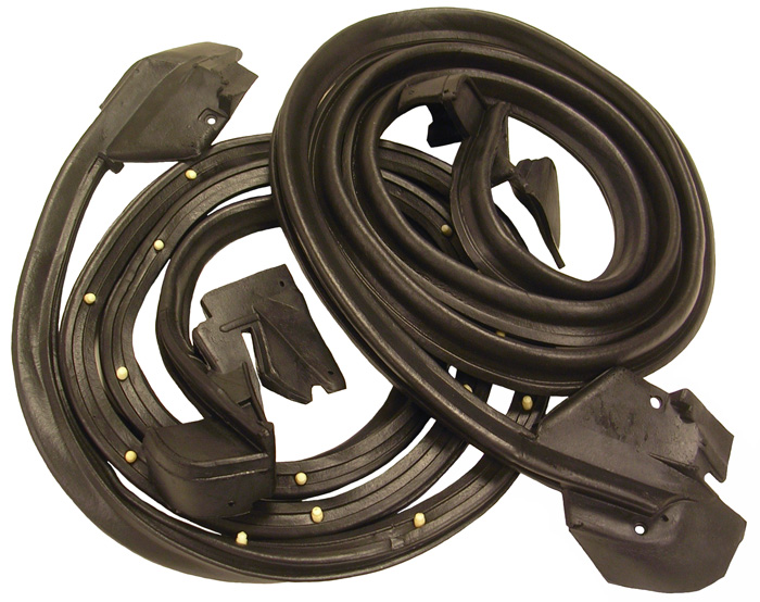 Rear Door Weatherstrips, pair, 1964-67 Oldsmobile and Buick four door sedans and station wagons