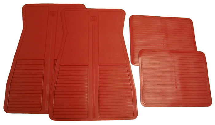 1973-77 Cutlass/442 Floor Mat Set Red, 4 pcs