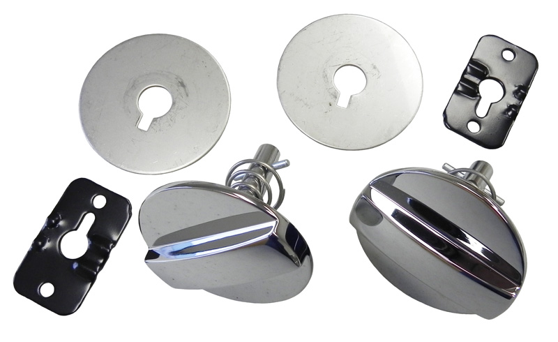 Hood Lock Chrome Fastener with Retainer Set 1970-72 442 and Cutlass with OAI hood