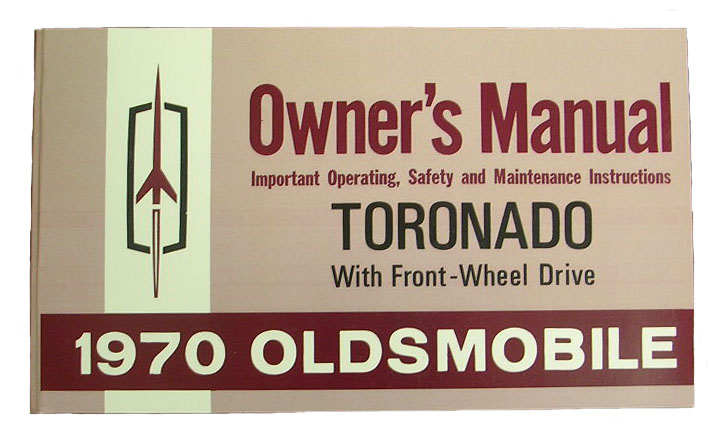 Owner's Manual, 1970 Oldsmobile Toronado