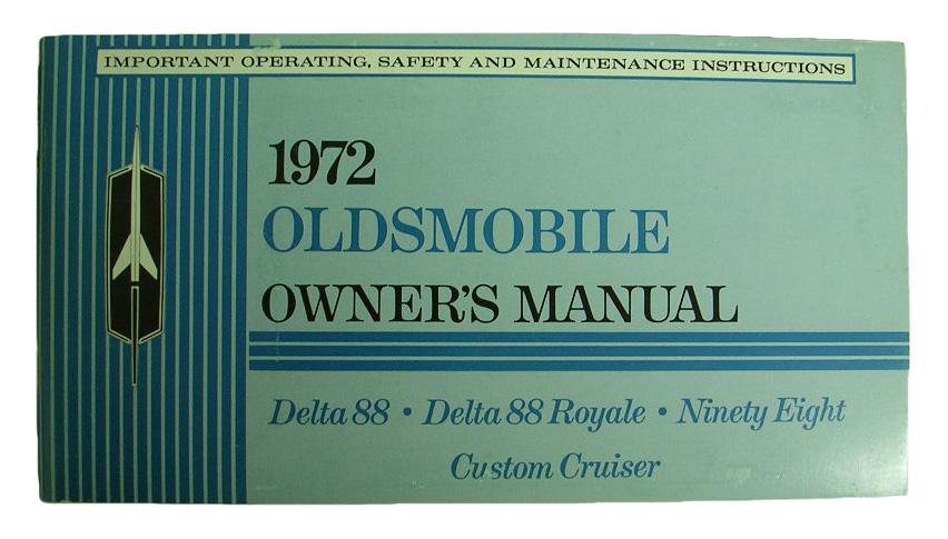 Owner's Manual, 1972 Oldsmobile 88, 98