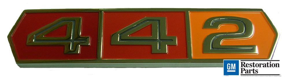 Rear Quarter Panel '442' Emblem, 1966 Oldsmobile 442