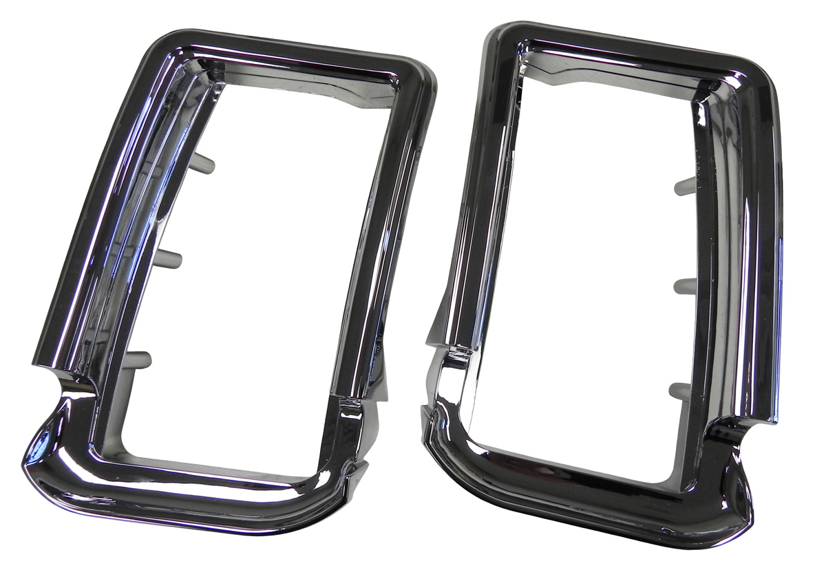 Chrome Tail Light Bezels, Pair, 1966 Olds 442