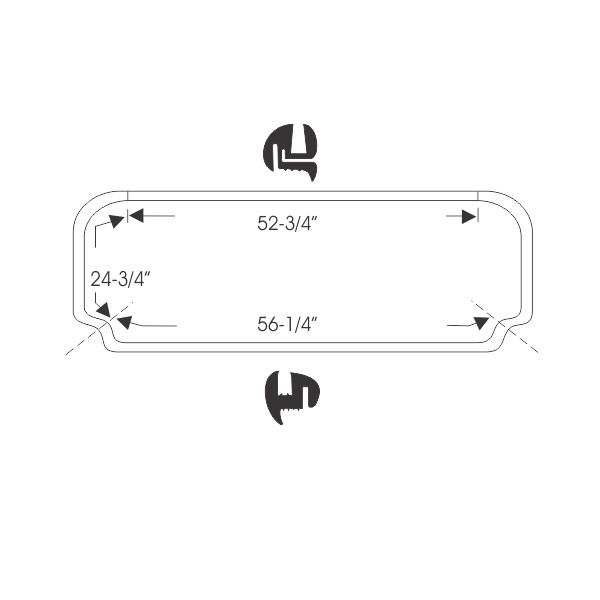 Windshield Channel - 1954-56 Buick & Cadillac